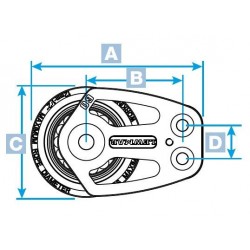 HTX Single deck pulley - 50 mm