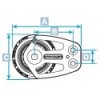 HTX Poulie plat-pont simple - 72 mm - N°2 - comptoirnautique.com