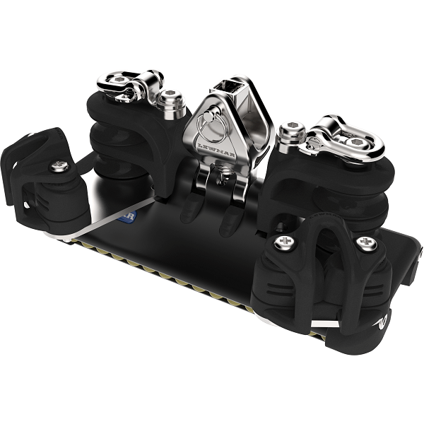 Carrello a sfere HTX Torlon con albero cardanico, doppia puleggia, anello e tacchetta - T2 - N°1 - comptoirnautique.com