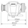 dimensions guindeau H2 lewmar horizontal lewmar de côté - N°8 - comptoirnautique.com