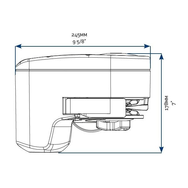 dimensions guindeau pro-series 700 lewmar de côté - N°6 - comptoirnautique.com