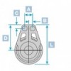 Puleggia piatta da corsa-a ponte singolo - 60 mm - N°2 - comptoirnautique.com