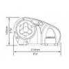 dimensions guindeau pro-sport 550 6-7 mm lewmar de face - N°7 - comptoirnautique.com