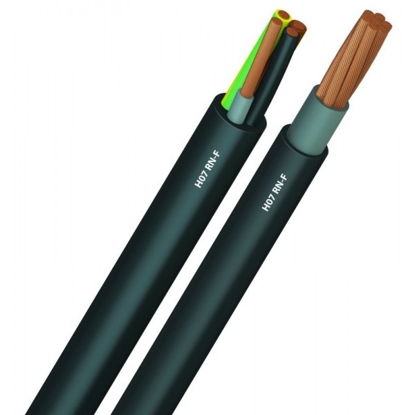 Cable HO7 RN-F - 5 x 1,5 mm² - Caucho negro - N°2 - comptoirnautique.com