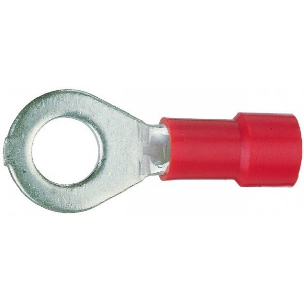 Cosse à oeil Ø 0.5 - 1.5 mm² - Ø4 mm - rouge - N°1 - comptoirnautique.com 