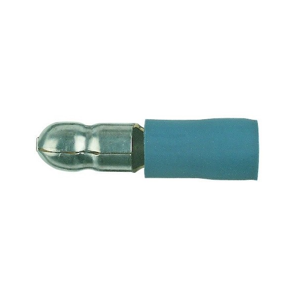 Round male plug Ø 1.5 - 2.5 mm² - Ø 4 mm - blue - N°1 - comptoirnautique.com