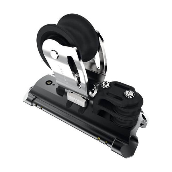 NTR Torlon ball bearing genoa traveller with 2 control sheaves - port - T2 - N°1 - comptoirnautique.com