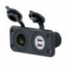 Dual 12V cigarette lighter / USB socket x2