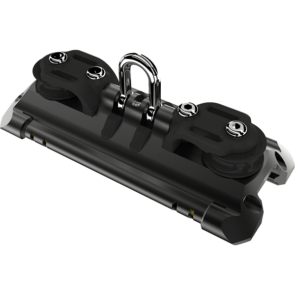 NTR Torlon ball bearing carriage with shackle & 2 control sheaves - T1 - N°1 - comptoirnautique.com