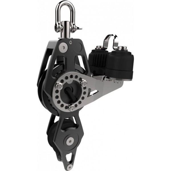 Puleggia a violino da corsa con cricchetto, anello e tacchetta - 80 mm - N°1 - comptoirnautique.com