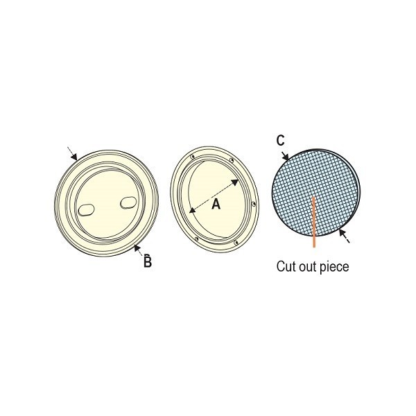 Portello d'ispezione industriale con coperchio rimovibile Ø154 mm - N°2 - comptoirnautique.com