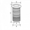 Passe-guscio con collare standard Ø25 mm, L.155 mm * - bianco - N°2 - comptoirnautique.com
