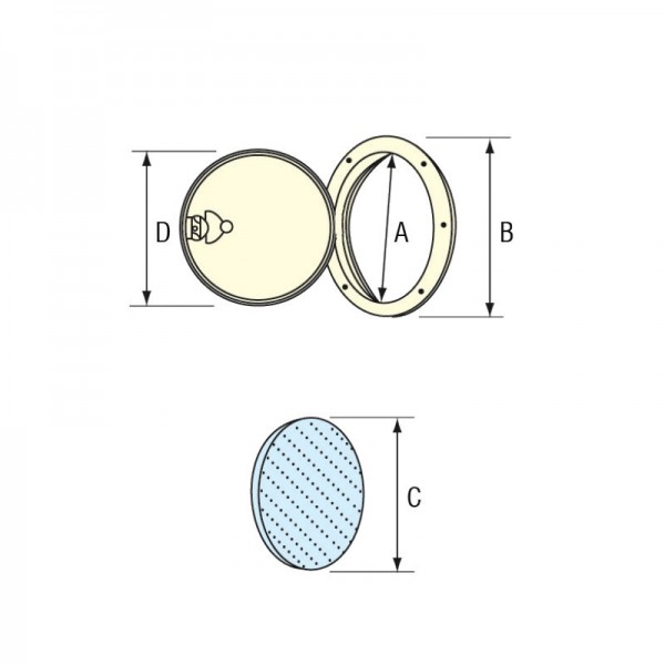 Portello di accesso industriale Ø 235 mm - N°2 - comptoirnautique.com