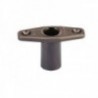 Recessed side support for oarlock