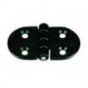 Bisagra redonda con pasador de acero inoxidable 70 x 40 x 4,5 mm