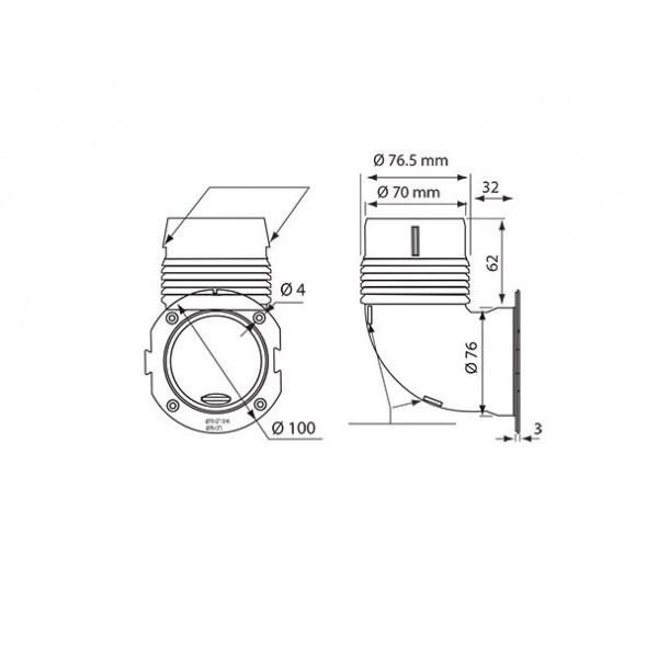 Manicotto di irrigidimento angolare da 3 pollici - N°2 - comptoirnautique.com