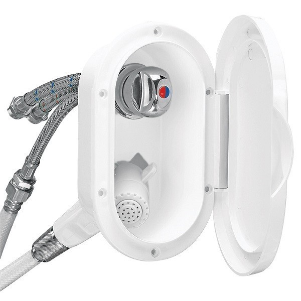 Doppio miscelatore doccia attacco 3 tubi 20 cm + tubo doccetta 3 m - N°1 - comptoirnautique.com