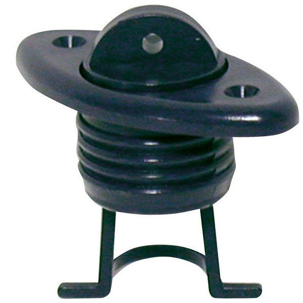 Oval socket with captive plug - 60 x 30 mm - white - N°1 - comptoirnautique.com 