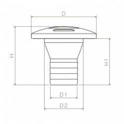 Plastic bushing with Ø38 mm...