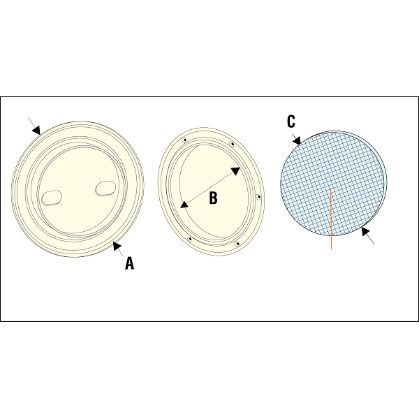 Trampilla de inspección estanca atornillable industrial Ø125 mm - N°2 - comptoirnautique.com