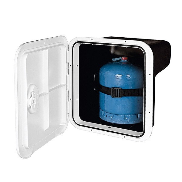 Trappe De Rangement Pour Bouteille De Gaz 3 Kg - Nuova Rade, Blanc, Avec Sangle De Fixation