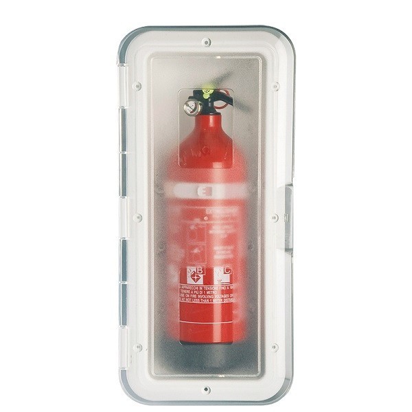 Cassetta di stoccaggio per estintore da 2 kg - con sportello - N°3 - comptoirnautique.com
