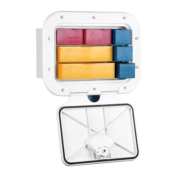 Sportello classico con scatole, cassetti e serratura - 275 x 375 mm - N°1 - comptoirnautique.com