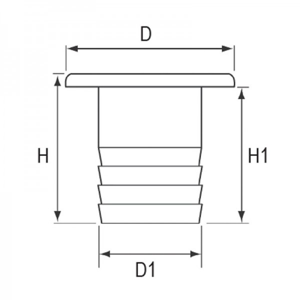 Boquilla de poliamida rellena de vidrio, tapón de acero inoxidable, para gasolina de Ø51 mm - N°2 - comptoirnautique.com