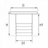 Boquilla de poliamida rellena de vidrio, tapón de acero inoxidable, para gasolina de Ø51 mm - N°2 - comptoirnautique.com