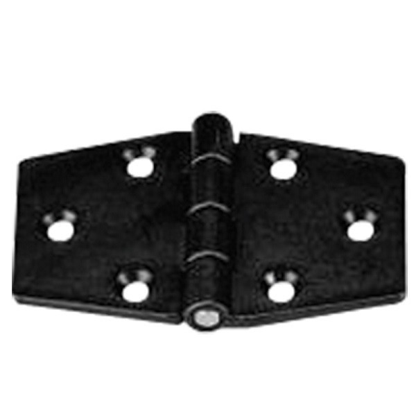 Charnière hexagonale avec axe inox 95 x 60 x 4.5 mm - blanc - N°1 - comptoirnautique.com