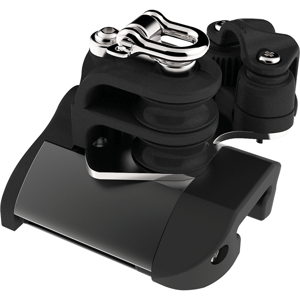 Stop with double sheave, ringot & cleat - T1 stbd - N°1 - comptoirnautique.com