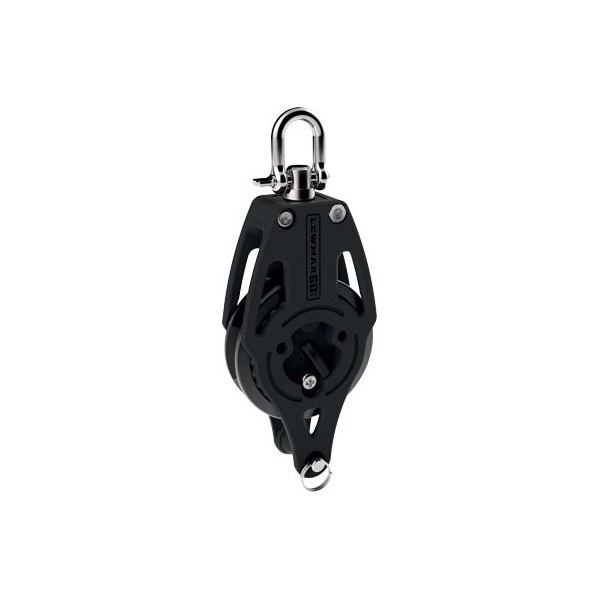 Puleggia di comando singola con cricchetto e anello - 60 mm - N°1 - comptoirnautique.com
