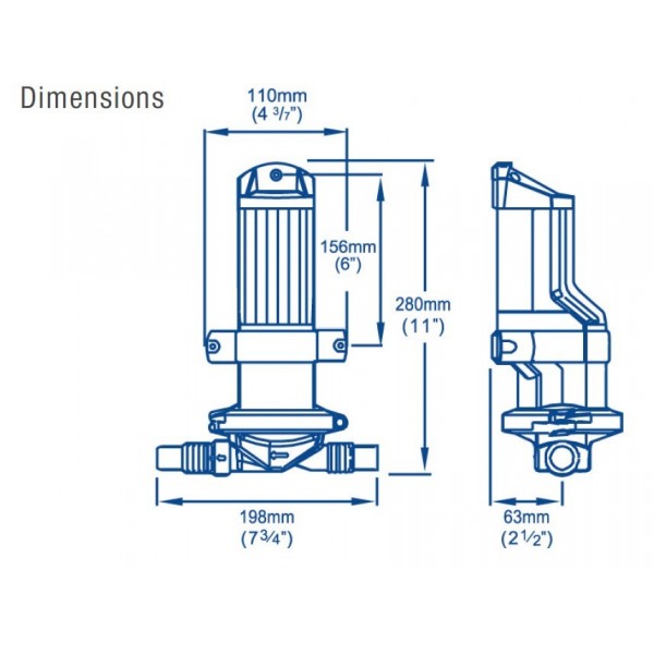 Elettropompa Gulper 320 - pompa di sentina, acque grigie e pozzo nero - 24V - 17,4 L/min - N°5 - comptoirnautique.com