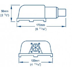 25 mm or 38 mm strainer...