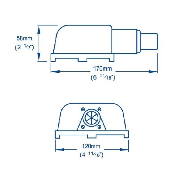 25 mm oder 38 mm Saugkorb mit seitlichem Ausgang - N°2 - comptoirnautique.com