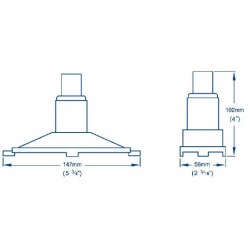 25 mm or 38 mm strainer...