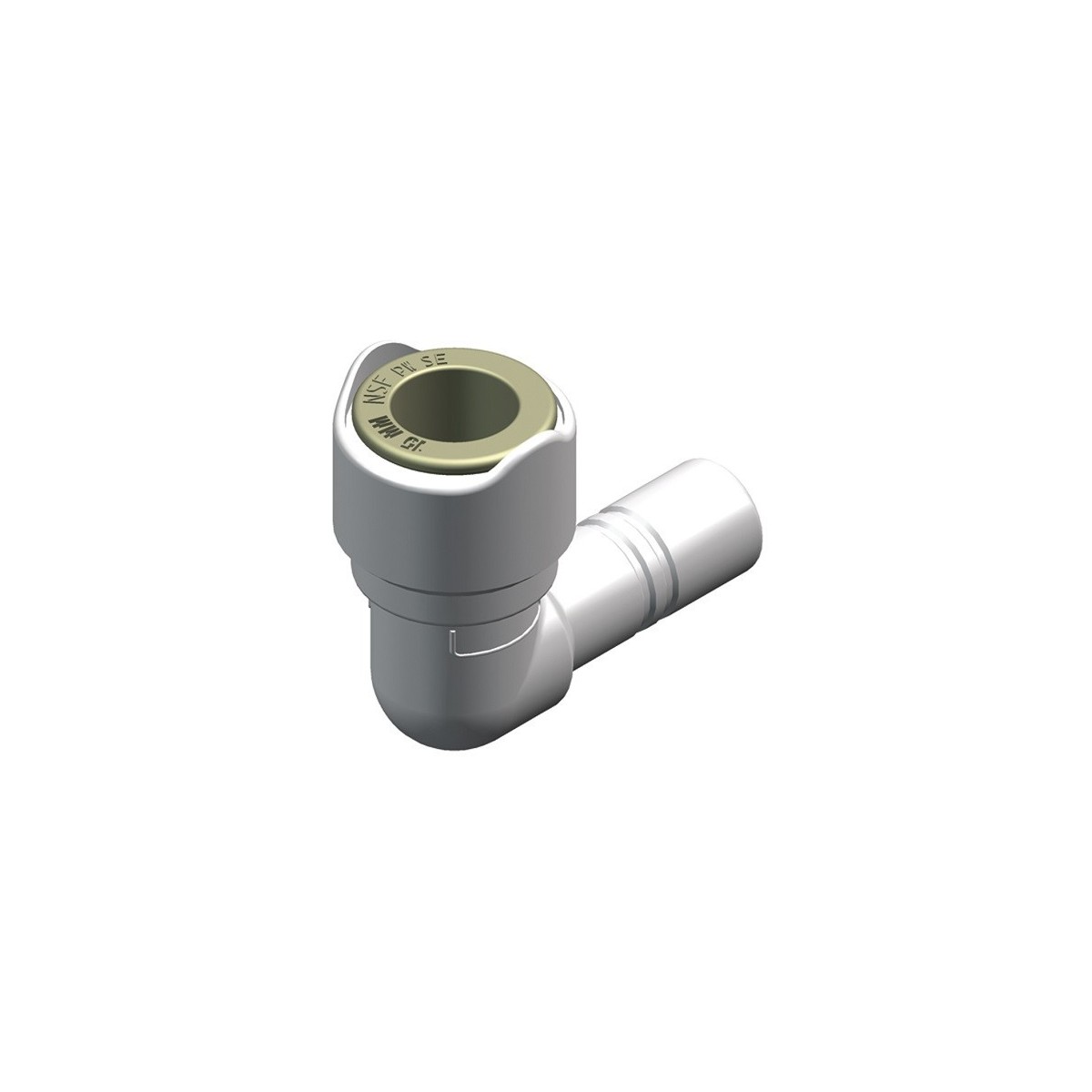 Raccord Queue De Robinet Whale 3/8 BSP Mâle - Pour Tuyau 12 Mm - Push-fit Blanc