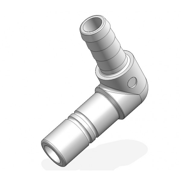 Connessione per tubi flessibili da 1/2" - Raccordo a gomito scanalato - N°1 - comptoirnautique.com