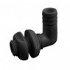 Passe-guscio angolare in polipropilene nero - Ø 19 mm - N°1 - comptoirnautique.com