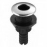 Hull grommet - black composite and stainless steel - Ø 19 mm