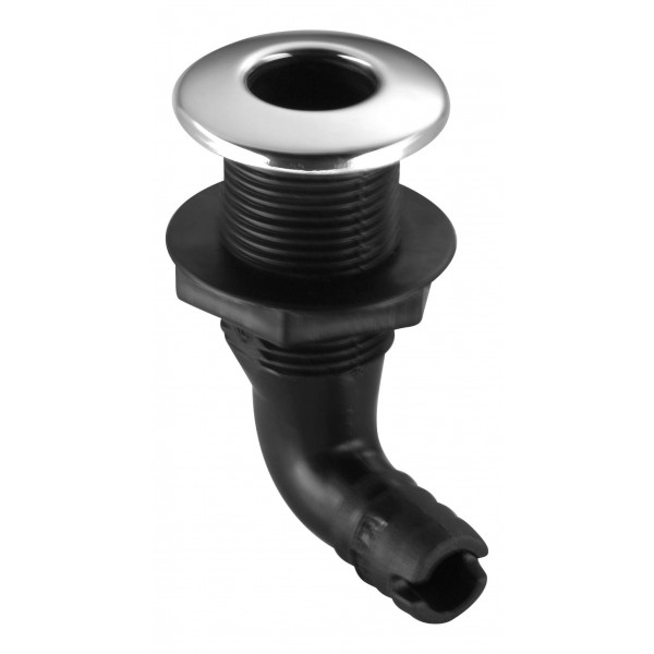 Rumpfdurchlass aus schwarzem Verbundstoff - Ø19mm - N°1 - comptoirnautique.com