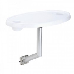 White acrylic oval table...