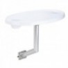 White acrylic oval table kit - stainless steel legs