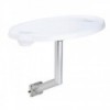 Kit de mesa oval em acrílico branco - perna em aço inoxidável - N°1 - comptoirnautique.com