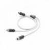 RCA Y cable - 1 female jack + 2 male plugs
