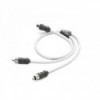 Câble RCA en Y - 1 jack femelle + 2 plugs mâle - N°1 - comptoirnautique.com