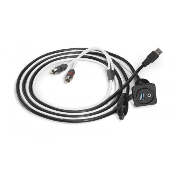 Cable de entrada Jack 3.5mm + USB 2.0 - 2 salidas RCA macho - N°1 - comptoirnautique.com