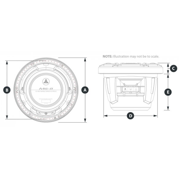 Subwoofer marino M6 JL Audio - 8" - integrado - N°7 - comptoirnautique.com