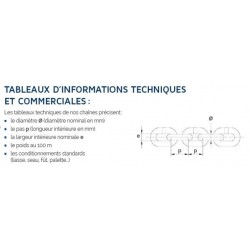 Ø 8 mm galvanized chain - ISO