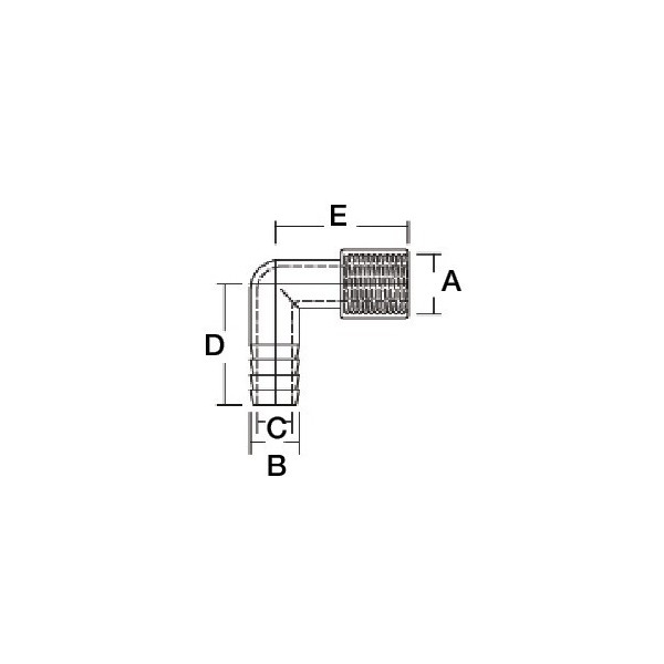 Espiga de mangueira macho/macho - Ø 12 mm - N°2 - comptoirnautique.com